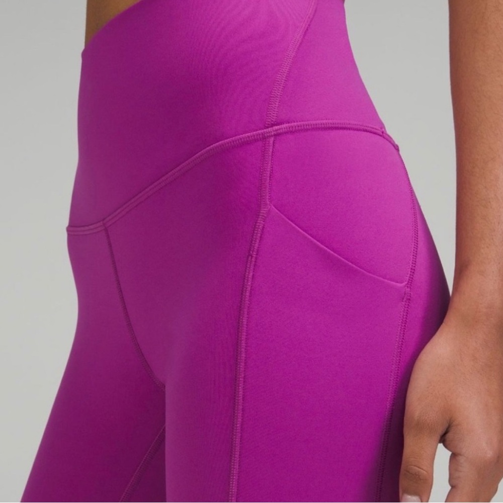 Lululemon Align High-Rise Pant 25" ; Size 4 ; color: Vivid Plum; double lining